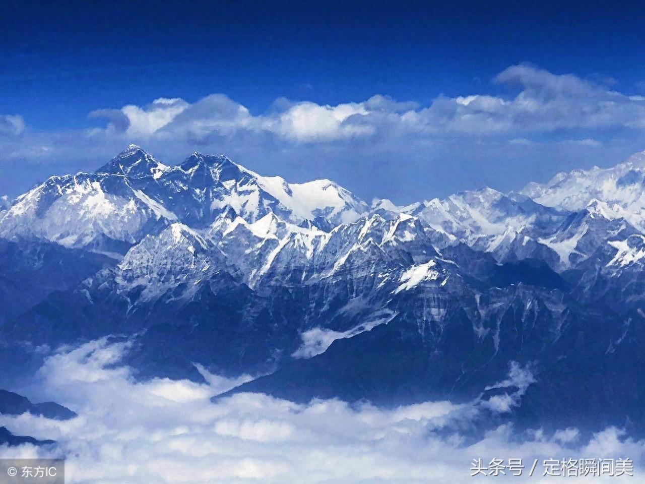 千米高空航拍的世界第一高峰珠穆朗玛峰6张图 每一张图都像仙境