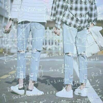 带数学公式的情侣头像两人