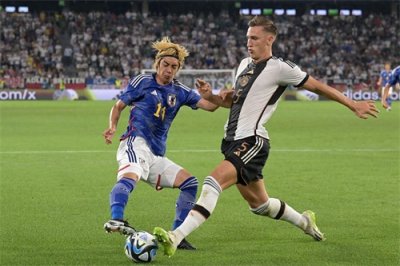 ​德国1-4日本全场数据：控球率67%-33%，射门11-14射正3-11