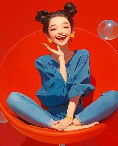 ​开心一笑！又是美好的一天！治愈头像