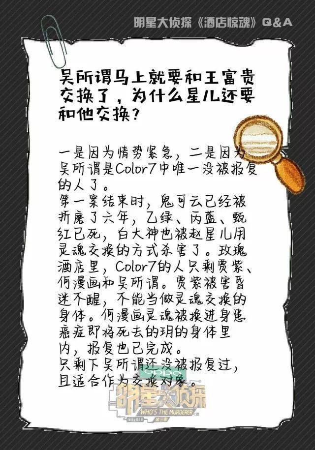 《明星大侦探》强势解密，玫瑰酒店的秘密你都知道了吗？