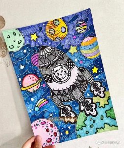 ​漂亮的创意儿童彩色线描画，每张都是学习的好素材！