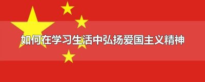 ​如何在学习生活中弘扬爱国主义精神