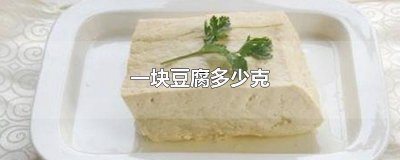 ​一块豆腐多少克