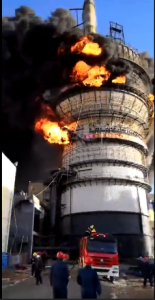 ​脱硫塔事故频发，防腐材料着的火，电焊切割惹的祸