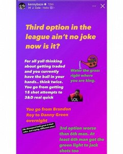 ​意有所指？贝兹莫尔：申请交易可能让你从罗伊变成丹尼-格林