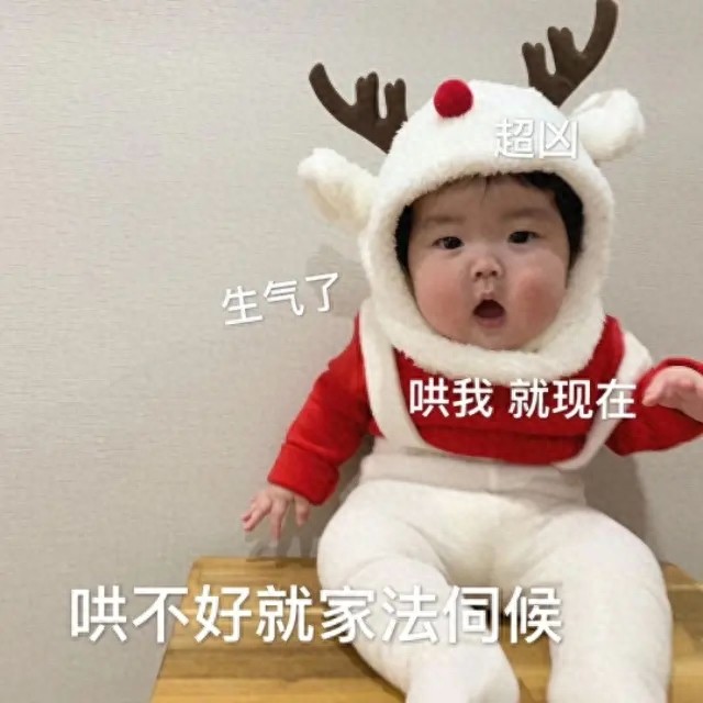 表情包：生气了，哄我就现在，哄不好就家法