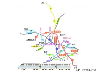 ​广东惠州市规划中的7条市域铁路，全长达到487公里