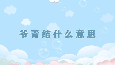 ​爷青结这个梗什么意思 爷青结是什么意思网络用语