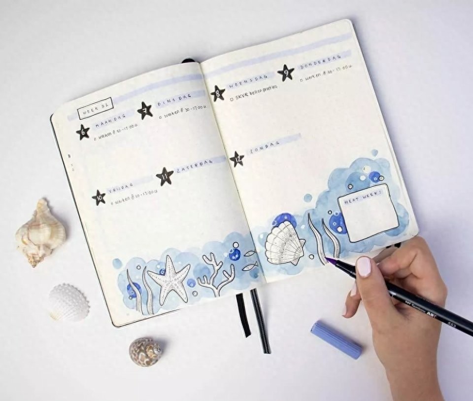 那些好看的手账本，你也可以自己画