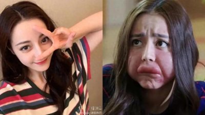 ​迪丽热巴早期「肿成猪头」丑照曝光，不输影帝梁朝伟的经典扮相