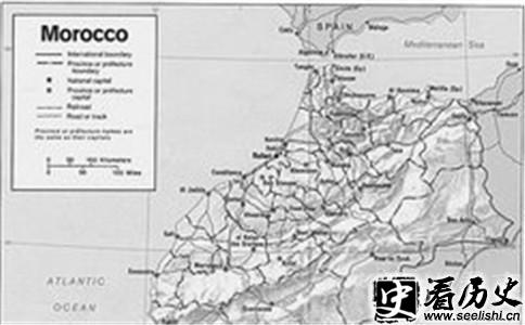 摩洛哥危机地形图