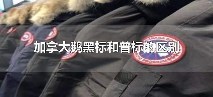 加拿大鹅黑标和普标的区别