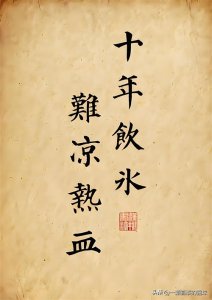 ​十年饮冰，难凉热血