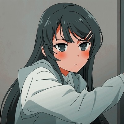 青春猪头少年系列樱岛麻衣头像 御姐范儿女生动漫头像