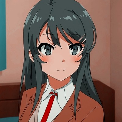 青春猪头少年系列樱岛麻衣头像 御姐范儿女生动漫头像