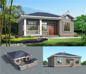 ​农村一层自建房设计图，简单舒适又省钱，建房我推荐一层户型